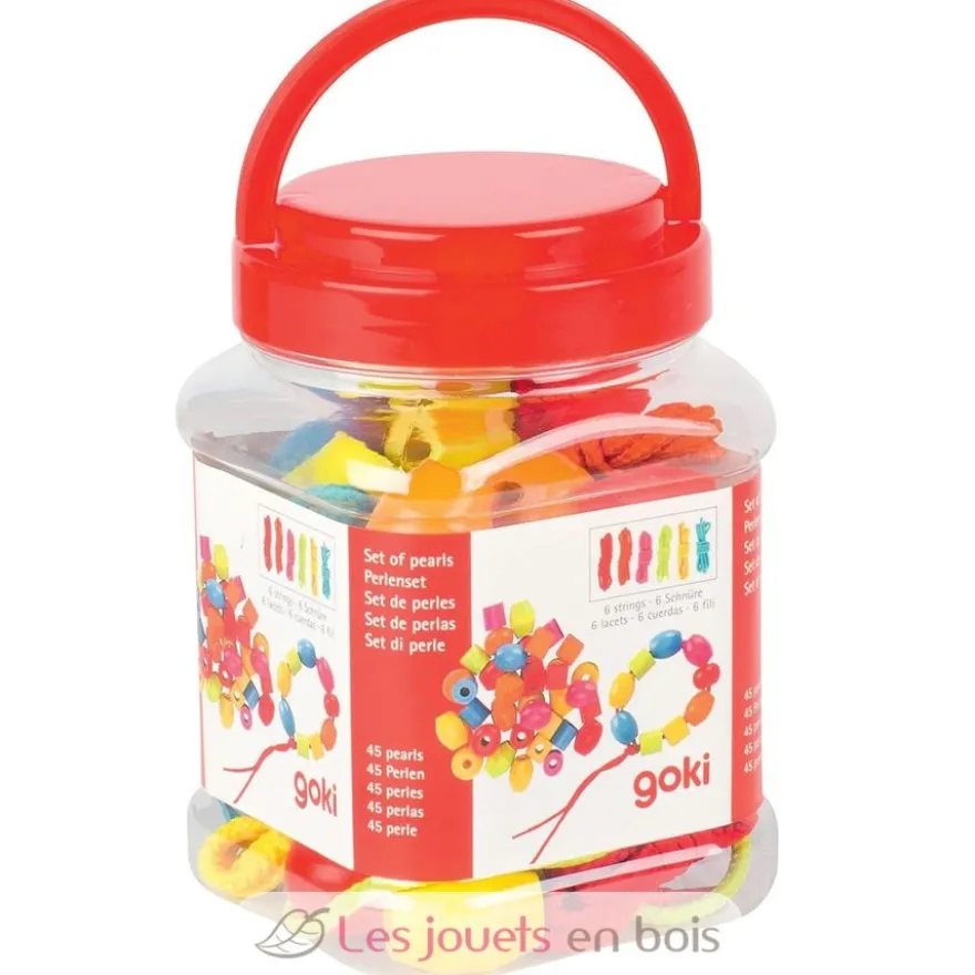 Set de 45 perles en bois - Goki