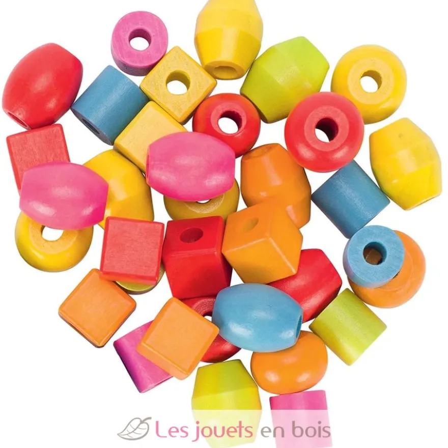 Set de 45 perles en bois - Goki