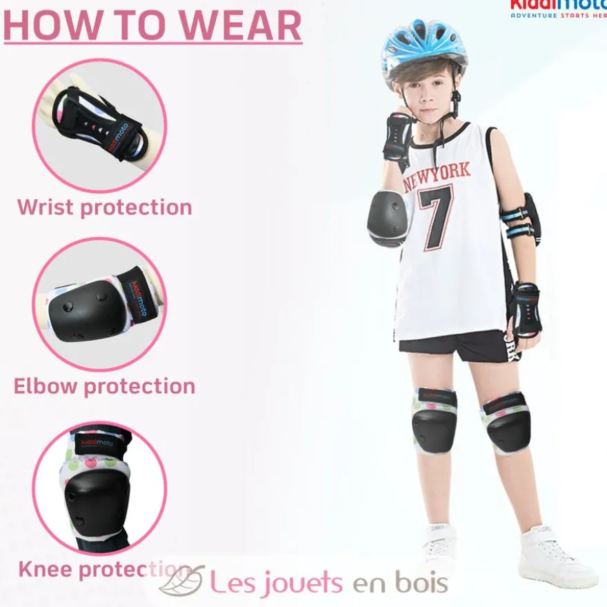 Set de protections enfant Pastel Dotty M - Kiddimoto