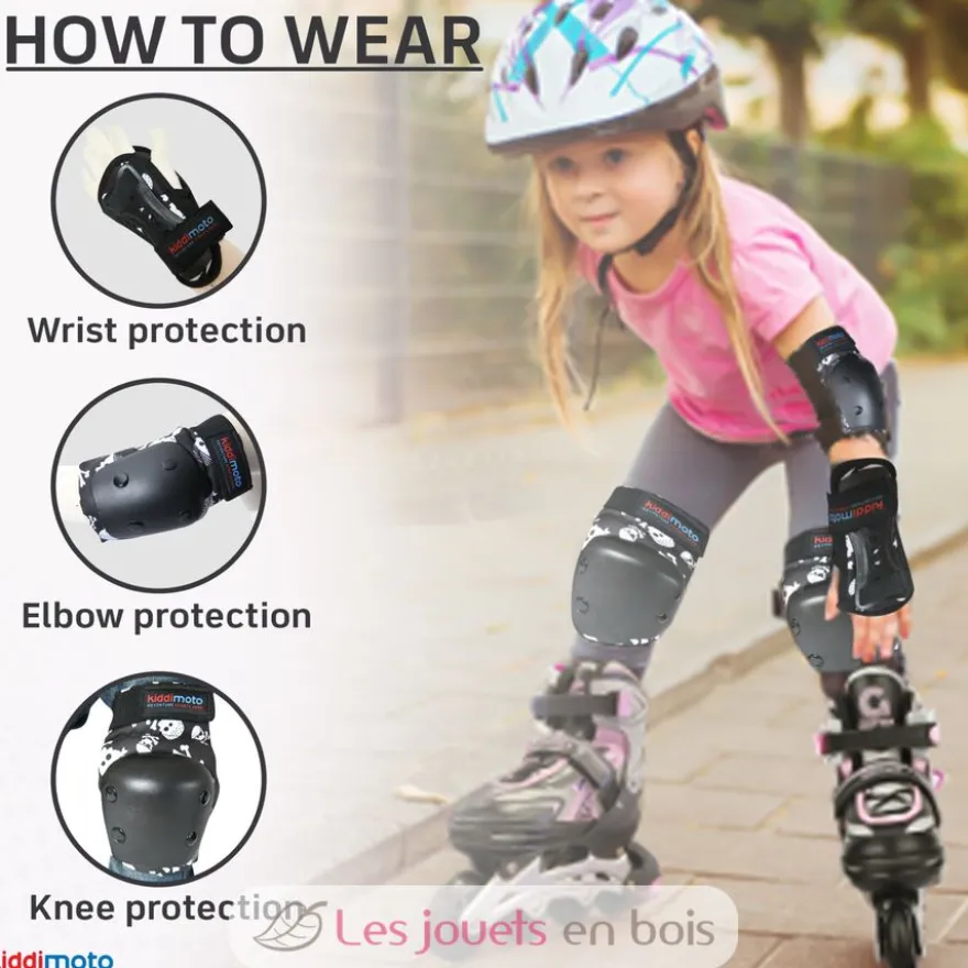 Set de protections enfant Skullz M - Kiddimoto