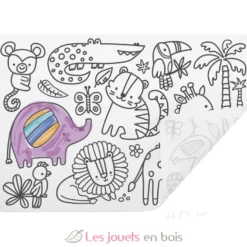 Set de table en silicone à colorier - Savane - Ulysse