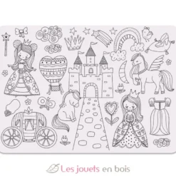 Set de table en silicone à colorier - Princesses - Ulysse