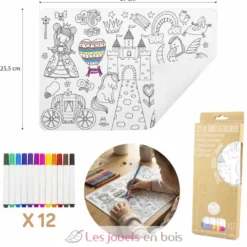 Set de table en silicone à colorier - Princesses - Ulysse