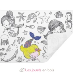Set de table en silicone à colorier - Sirène - Ulysse