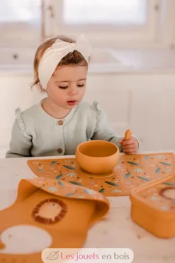 Set de table en silicone Cracky le dinosaure - Sassi Junior