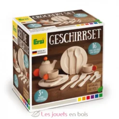 Set de vaisselle naturel 16 pcs - Erzi