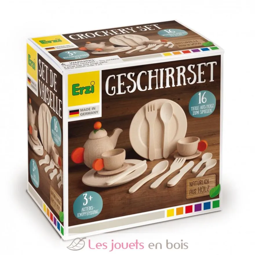 Set de vaisselle naturel 16 pcs - Erzi