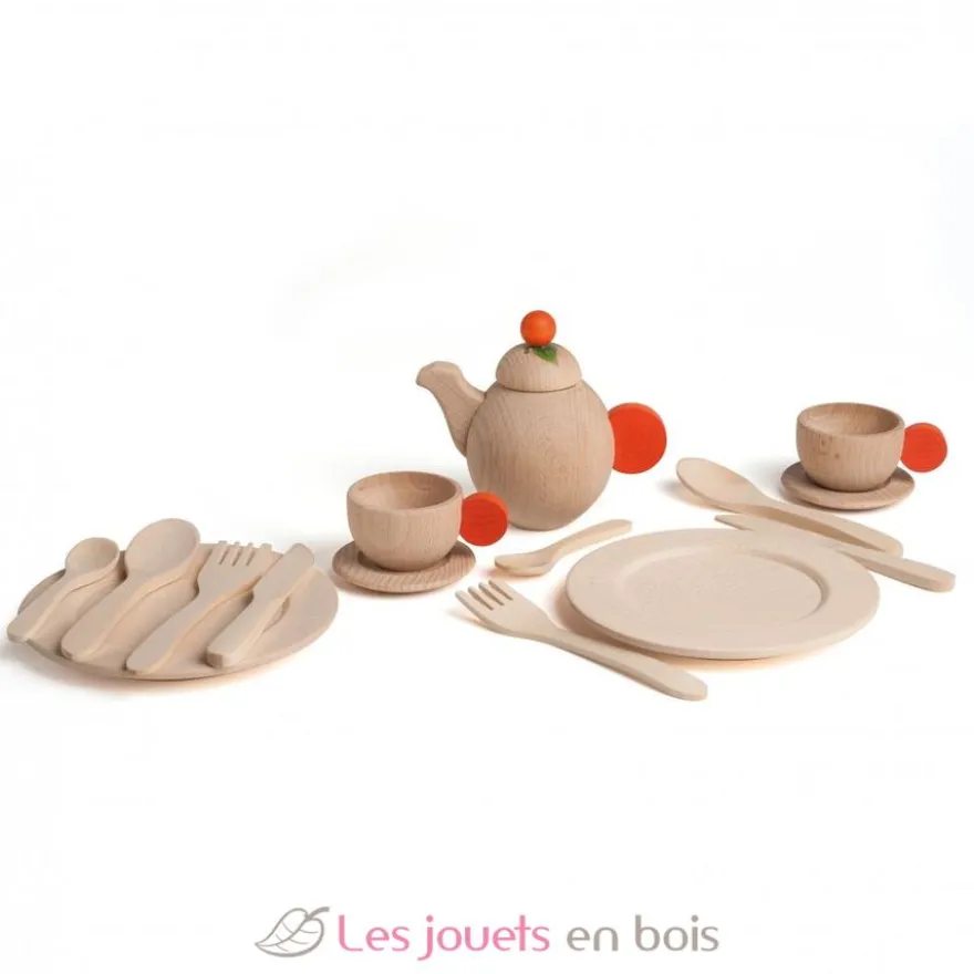 Set de vaisselle naturel 16 pcs - Erzi