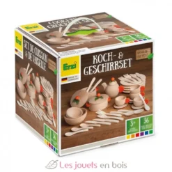 Set de vaisselle naturel 36 pcs - Erzi