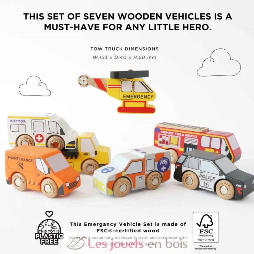 Set de véhicules de sauvetage - Le Toy Van