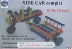 Side car - bois coloré - Equilibre et aventure
