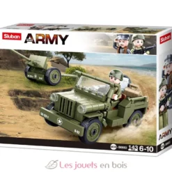 Sluban Army WWII - Jeep alliée avec canon anti-aérien