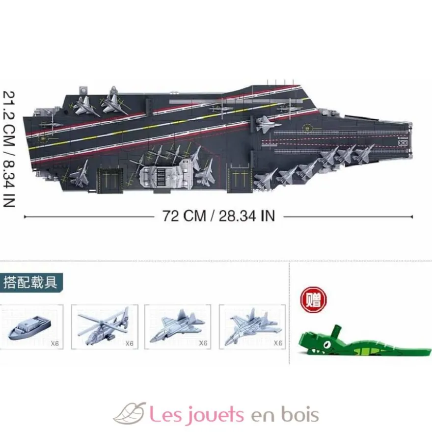 Sluban Model Bricks - Porte-avions Fujian