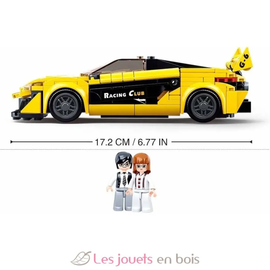 Sluban Model Bricks - Super voiture anglaise jaune