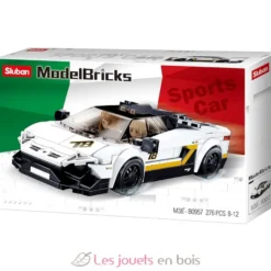 Sluban Model Bricks - Super voiture italienne blanche