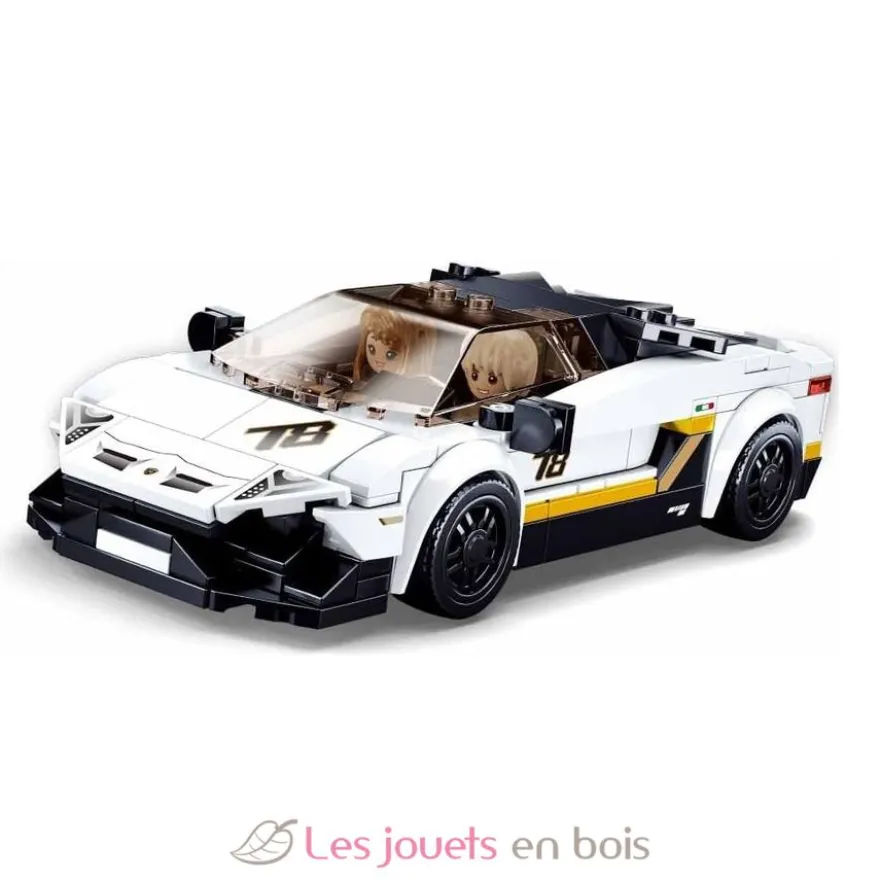 Sluban Model Bricks - Super voiture italienne blanche