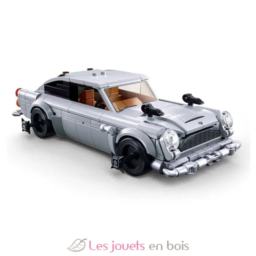 Sluban Model Bricks - Voiture agent secret grise