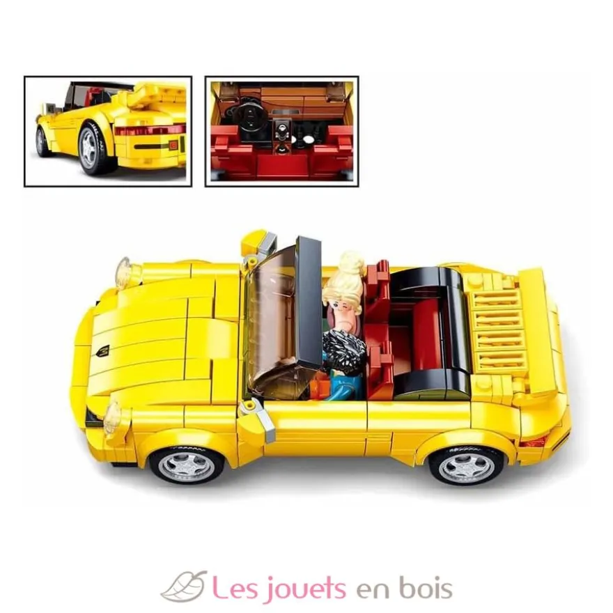 Sluban Model Bricks - Voiture de sport allemande jaune