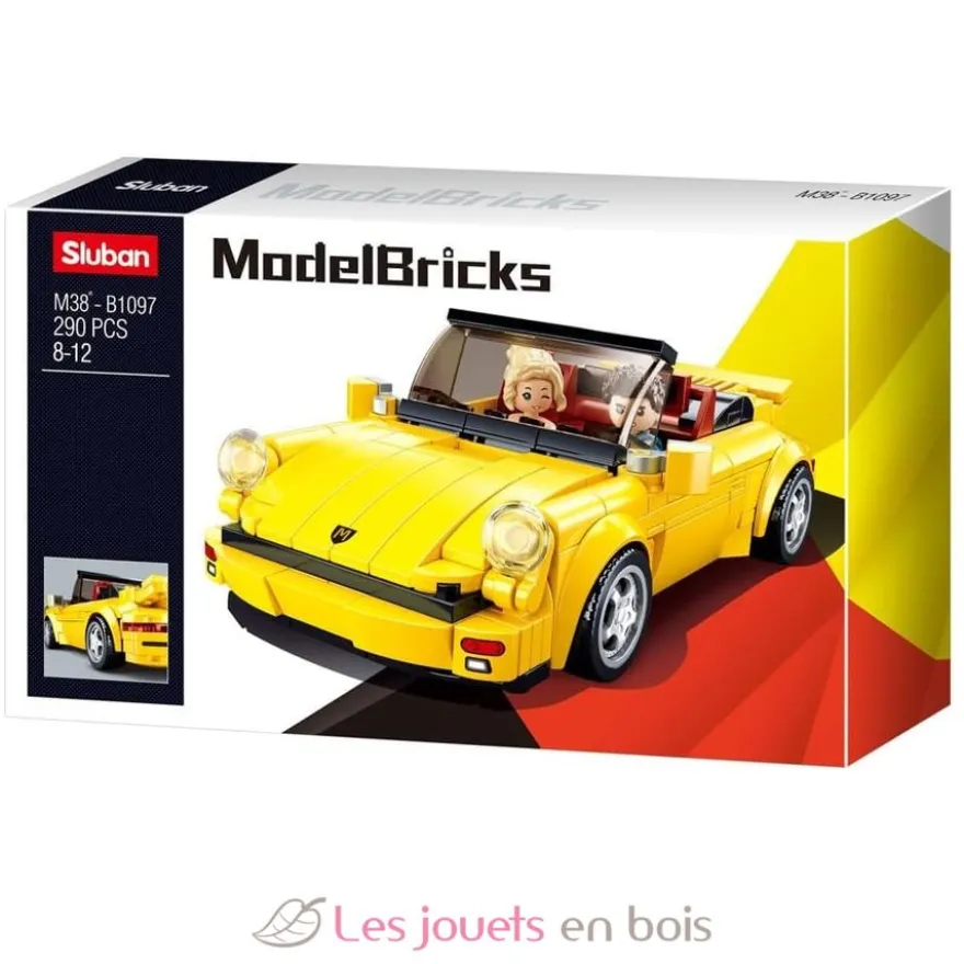 Sluban Model Bricks - Voiture de sport allemande jaune
