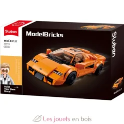 Sluban Model Bricks - Voiture de sport orange