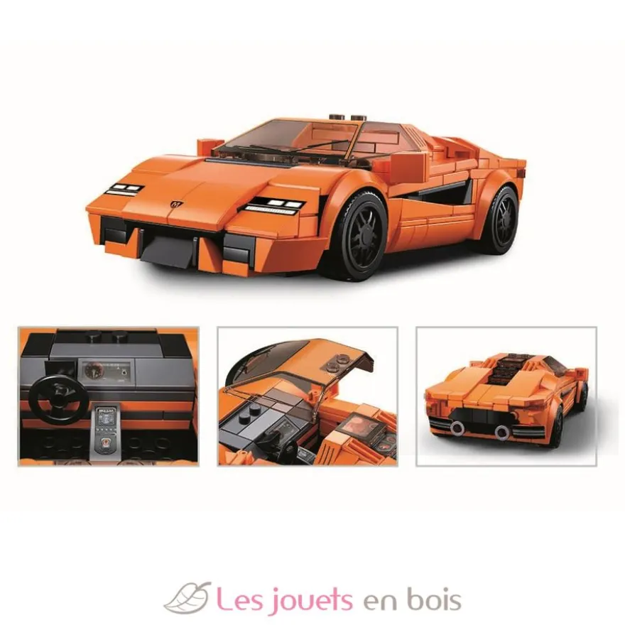 Sluban Model Bricks - Voiture de sport orange