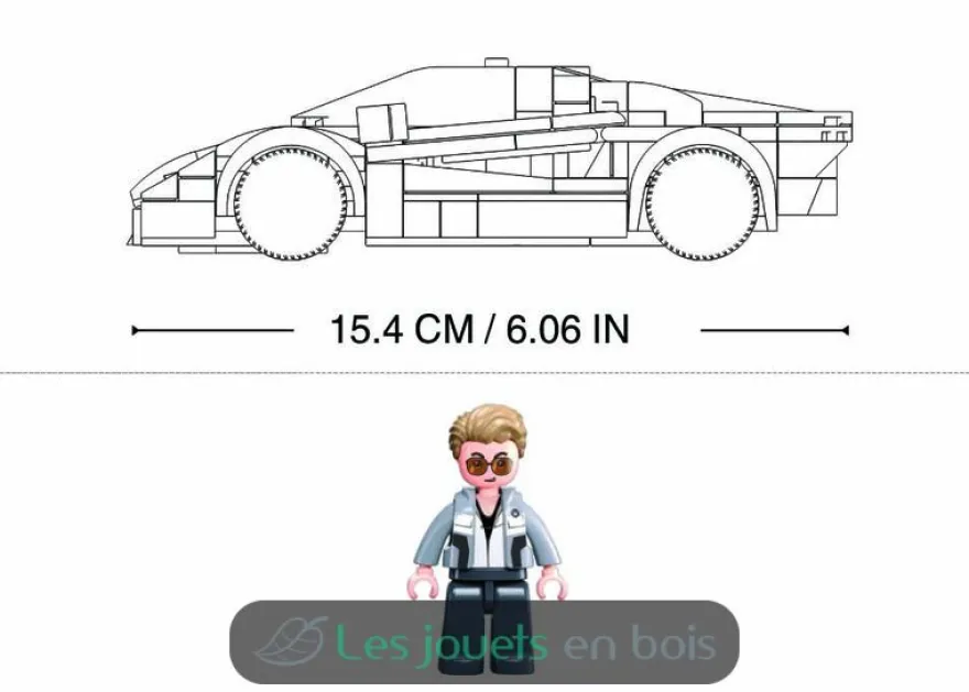 Sluban Model Bricks - Voiture de sport orange