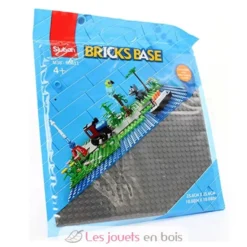 Sluban - Plaque de base briques de jeux couleur grise