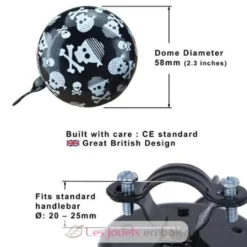 Sonnette Vélo Skullz - Kiddimoto