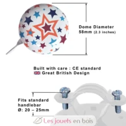 Sonnette Vélo Stars - Kiddimoto