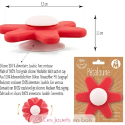 Spinner en silicone Pétaloune rouge - Ulysse