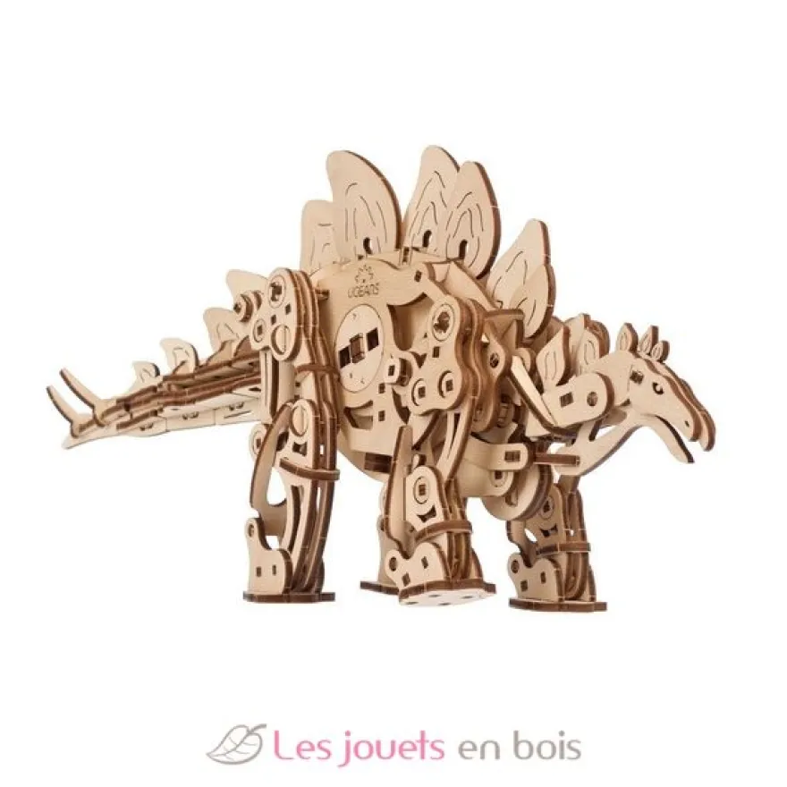 Stégosaure - Puzzle 3D mécanique en bois - Ugears