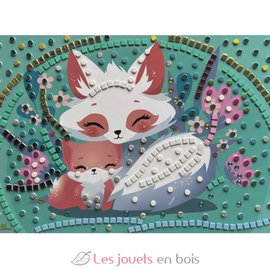 Stick'N Fun - 5 Maxi mosaïques Animaux mignons - Dès 5 ans - Sycomore
