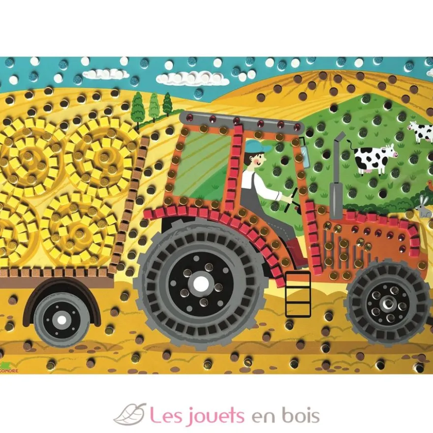 Stick'N Fun - 5 Maxi mosaïques La vie à la ferme - Dès 5 ans - Sycomore