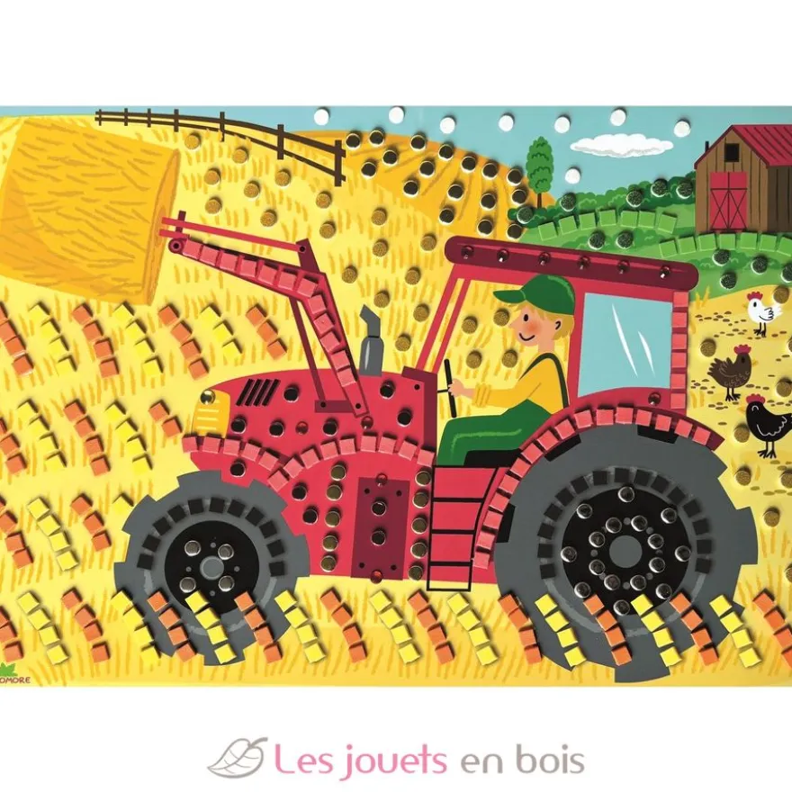 Stick'N Fun - 5 Maxi mosaïques La vie à la ferme - Dès 5 ans - Sycomore