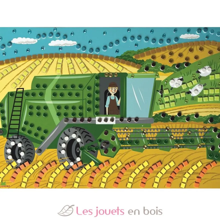 Stick'N Fun - 5 Maxi mosaïques La vie à la ferme - Dès 5 ans - Sycomore