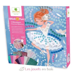 Stick'N Fun - 5 Mosaïques Princesses ballerines - Dès 5 ans - Sycomore
