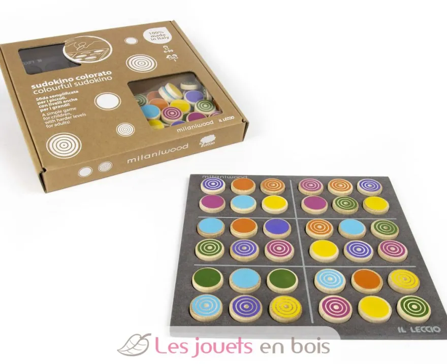 Sudoku en bois coloré - Milaniwood
