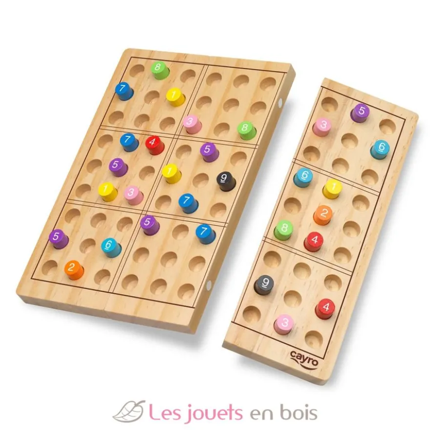Sudoku en bois livré en boite métal - Jeu de voyage - Cayro