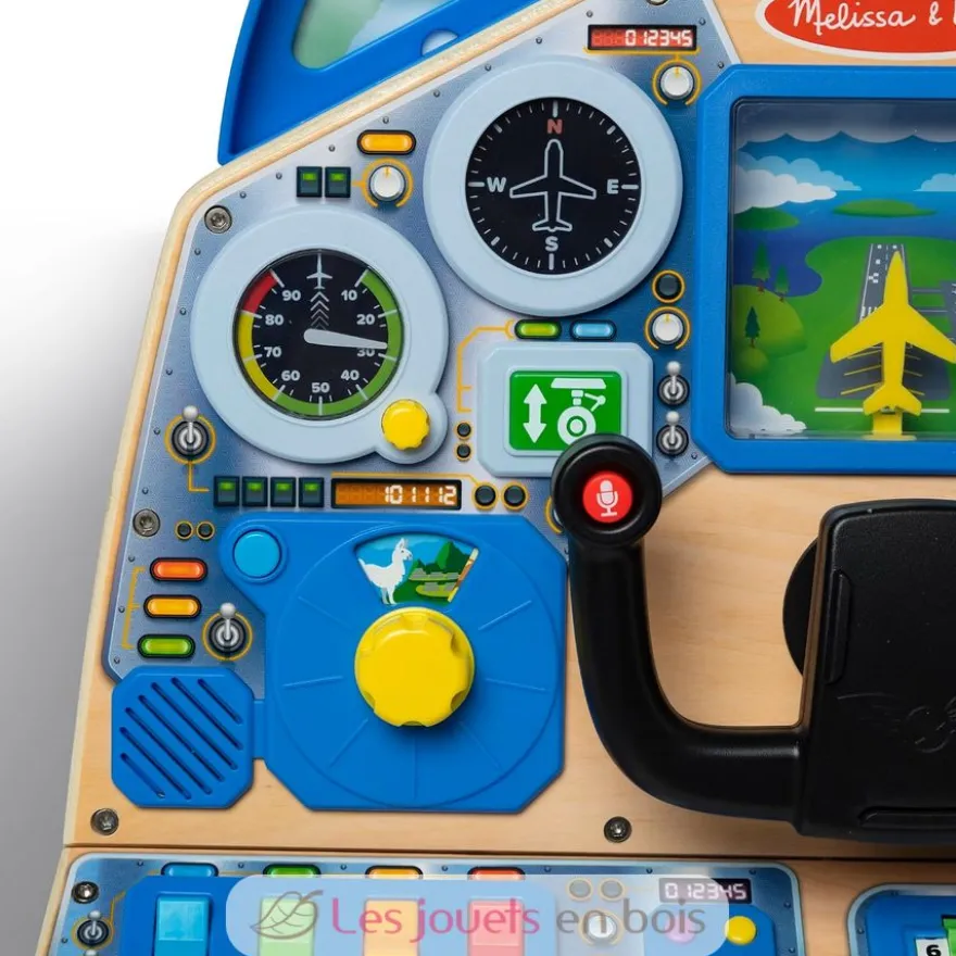 Tableau de bord interactif Pilote d'avion - Bois et plastique - Melissa and Doug