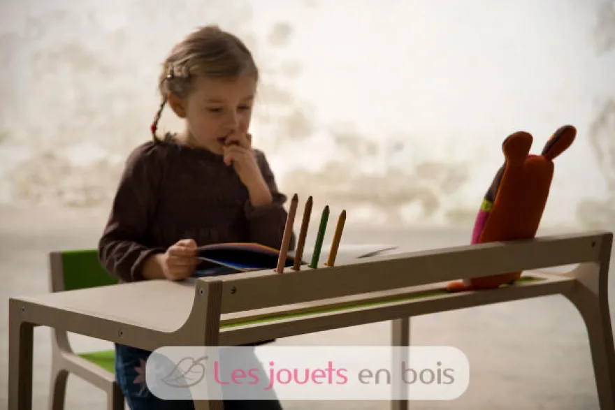 Table Bureau Enfant Sibis Afra - vert - Sirch