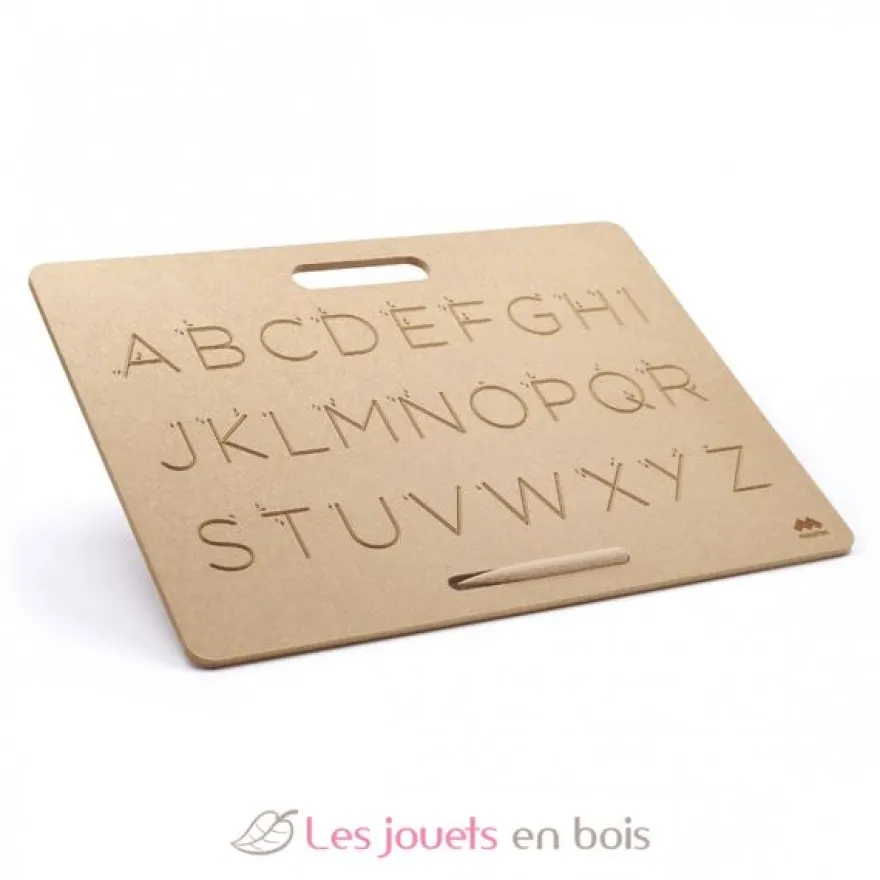 Tablette écriture majuscules scripts Montessori - Mazafran