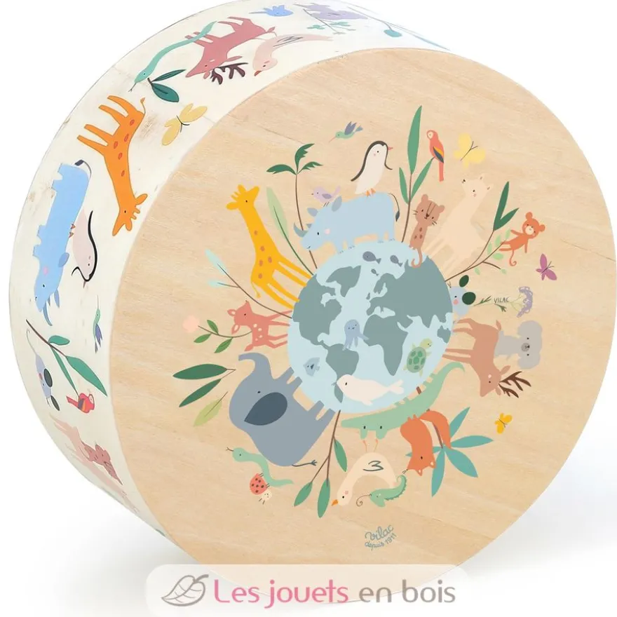 Tambour animaux du monde Sarah Betz - Vilac