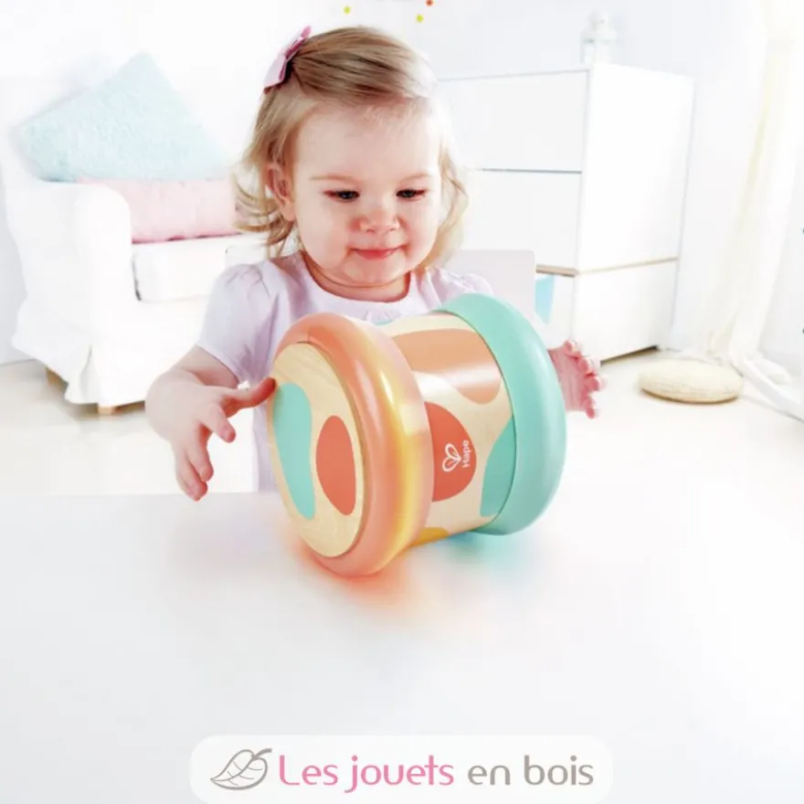 Tambour de bébé turquoise - De 6 à 36 mois - Hape