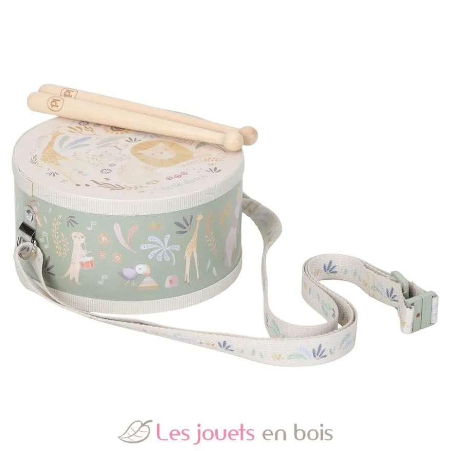 Tambour en bois Safari Friends - Little Dutch