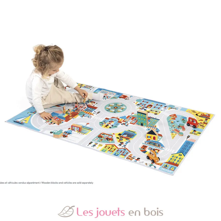 Tapis de jeu avec circuit Ville - Janod
