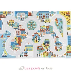 Tapis de jeu avec circuit Ville - Janod