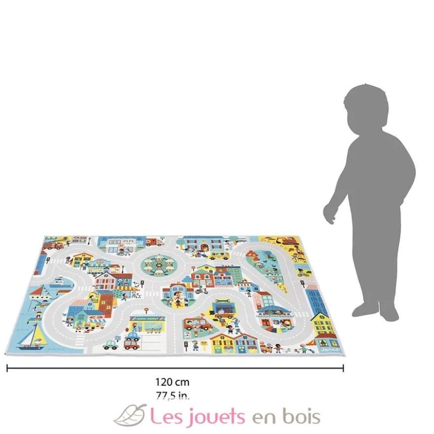 Tapis de jeu avec circuit Ville - Janod