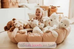 Tapis de jeu bébé coton bio Bloom Fleuri - Play and Go