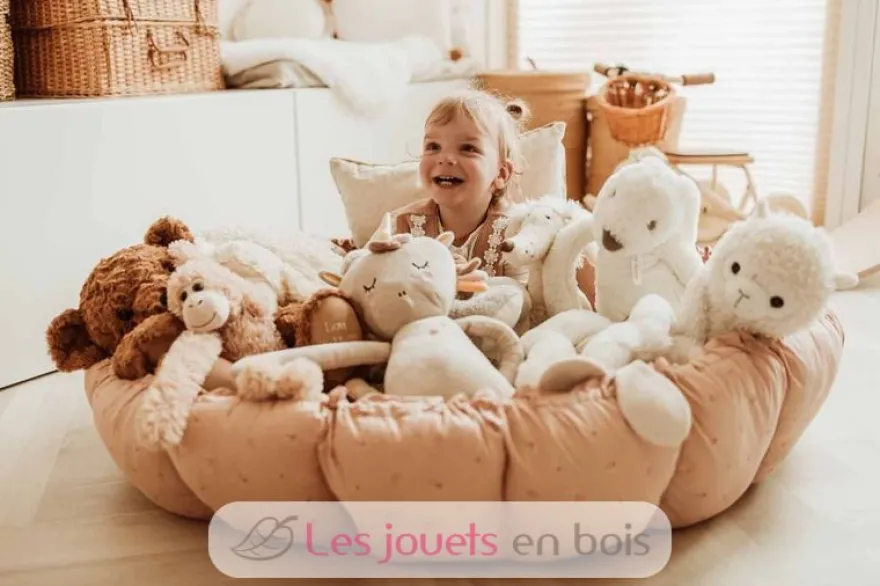 Tapis de jeu bébé coton bio Bloom Fleuri - Play and Go