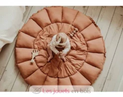 Tapis de jeu bébé coton bio Bloom Tawny Brown - Play and Go